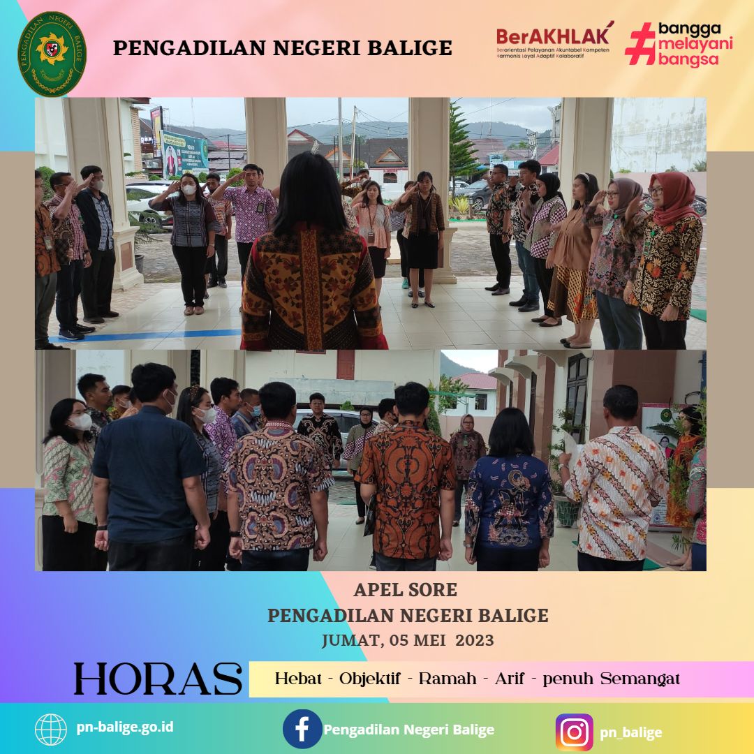 Apel JUMAT Sore PN Balige,  06 MEI  2023